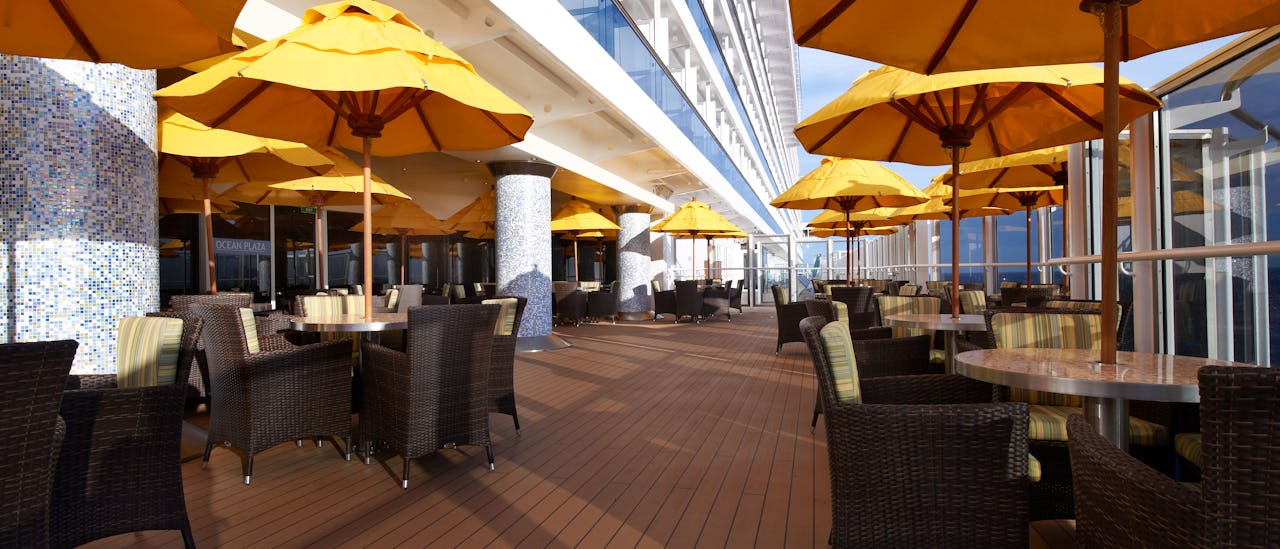 Outdoor seating offering balmy meals