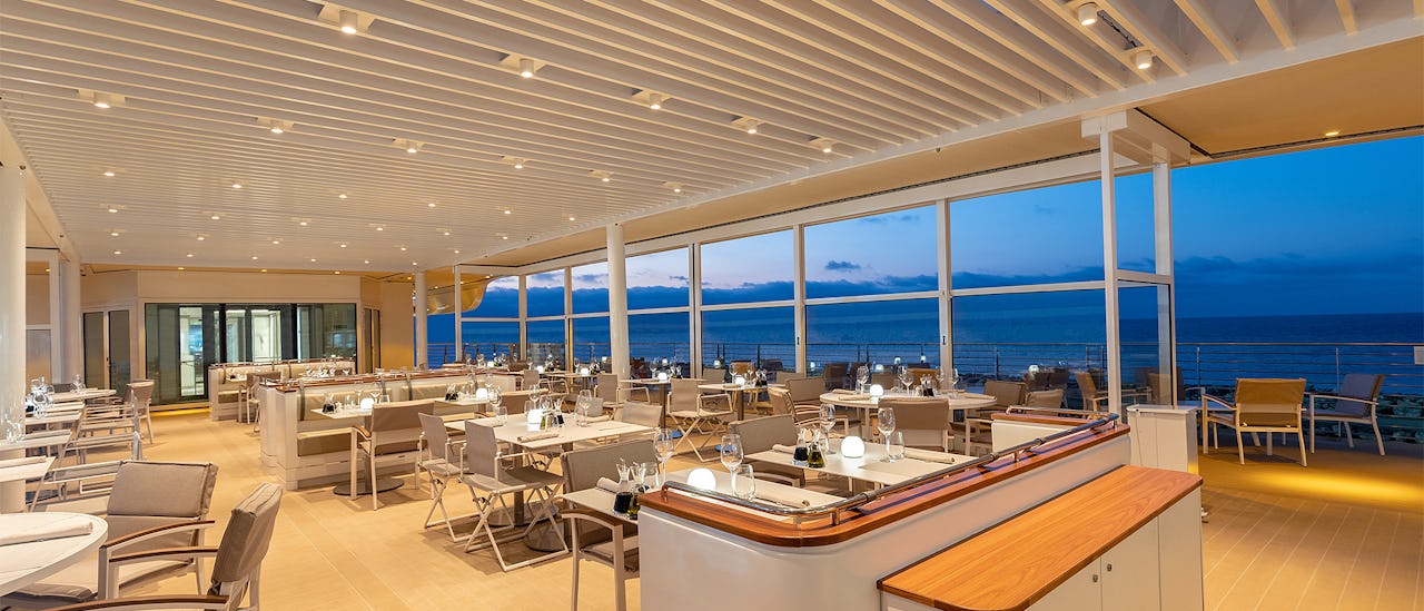 The Grill features lava stone cooking at its finest.