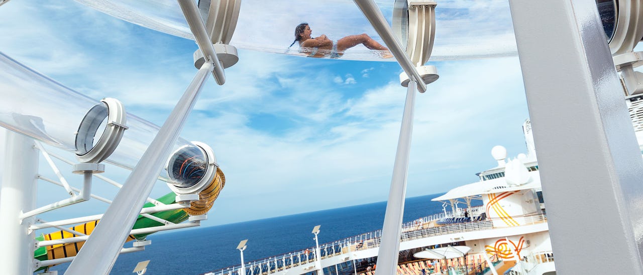 One of the three "Perfect storm" water slides