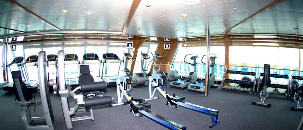 Work out with ocean views in a well-equipped gym
