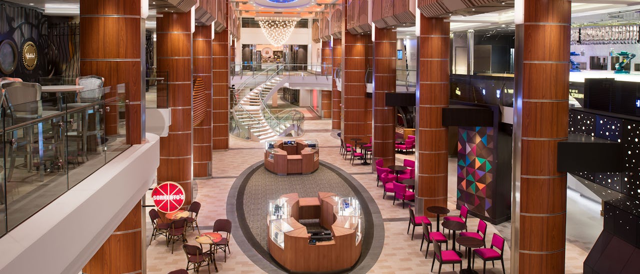 Take a stroll around the shops, bars and restaurants on the Royal Esplanade