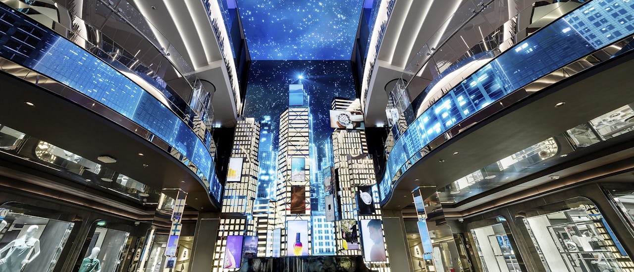 The atrium – the heart of the ship