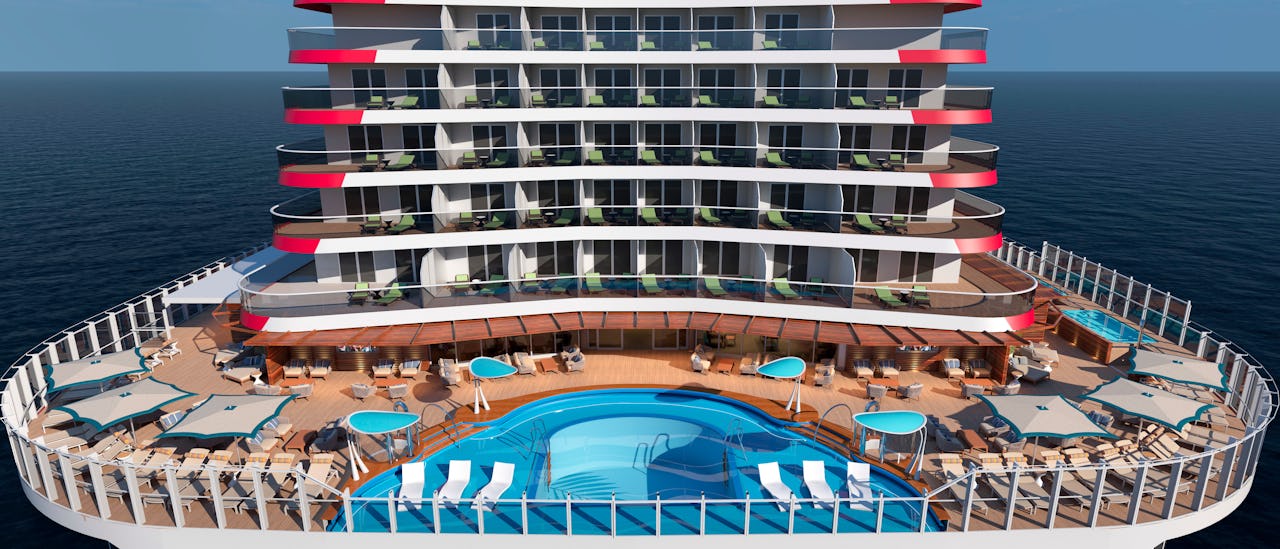 At the Lido pool deck, a range of restaurants offer everything from hamburgers to seafood.