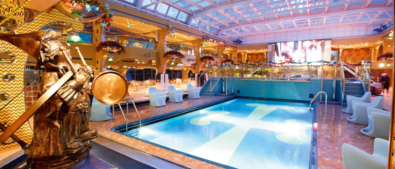 The pool with retractable roof