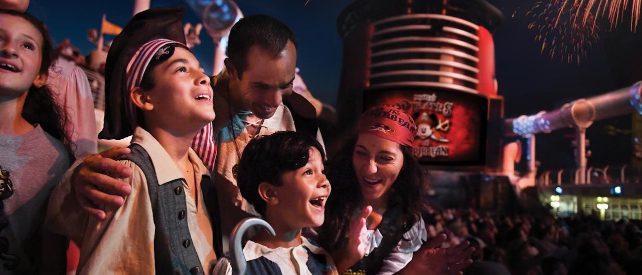 Have fun with the pirates during the Pirates of the Caribbean nights.