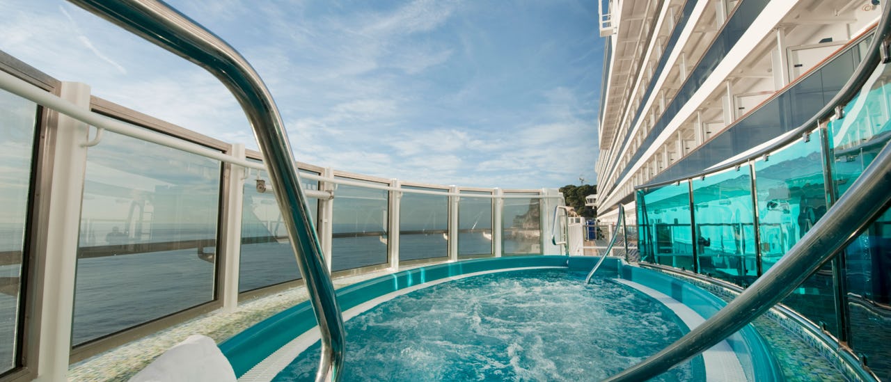 Step into the jacuzzi