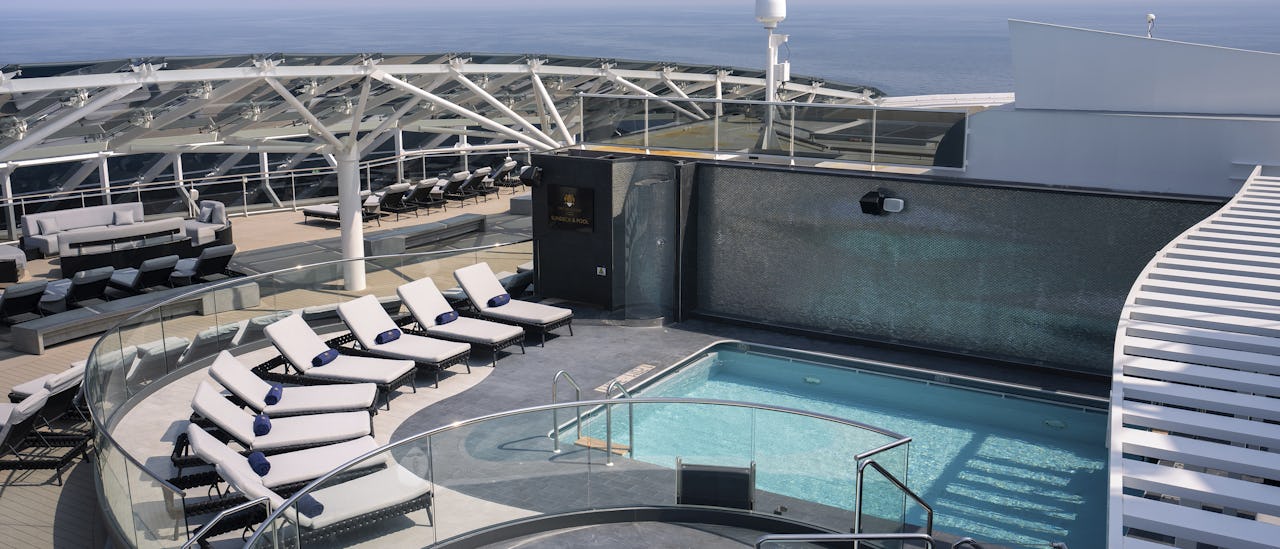 The MSC Yacht Club offers a private experience including a restaurant, lounge, bar, pool and more