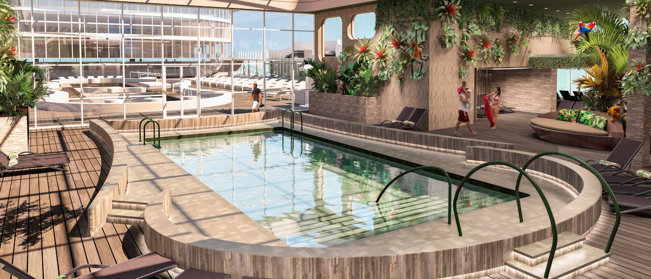 The ultimate poolside relaxation at the Botanic Garden