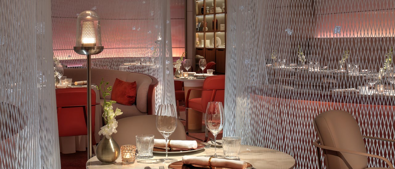 Fine dining at Le Voyage, a restaurant by world-renowned chef Daniel Boulud