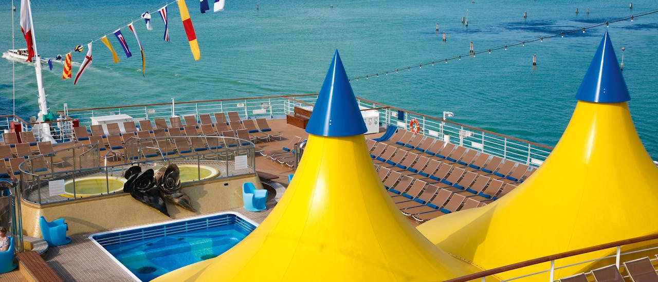 The aft pool is for adults only.