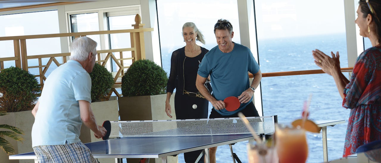 Round up friends for a table tennis match