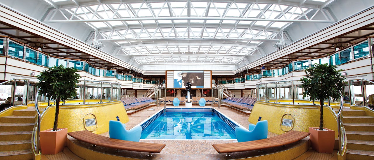 The pool with retractable roof