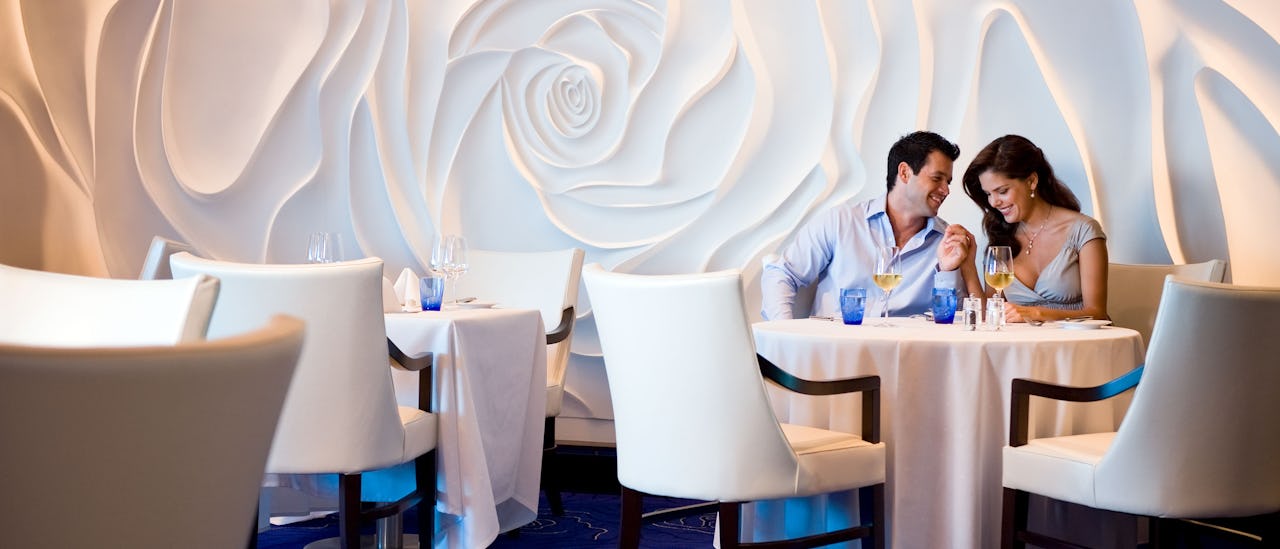 Restaurant Blu is exclusively for Aquaclass stateroom guests. Blu serves healthy gourmet food