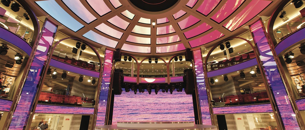 Colosseo Piazza- the heart of the ship where something is always happening with different performances