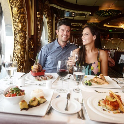 Cruisers dining on Guy’s Burger Joint and Shaq’s Big Chicken aboard Carnival, savoring casual eats and fan favorites